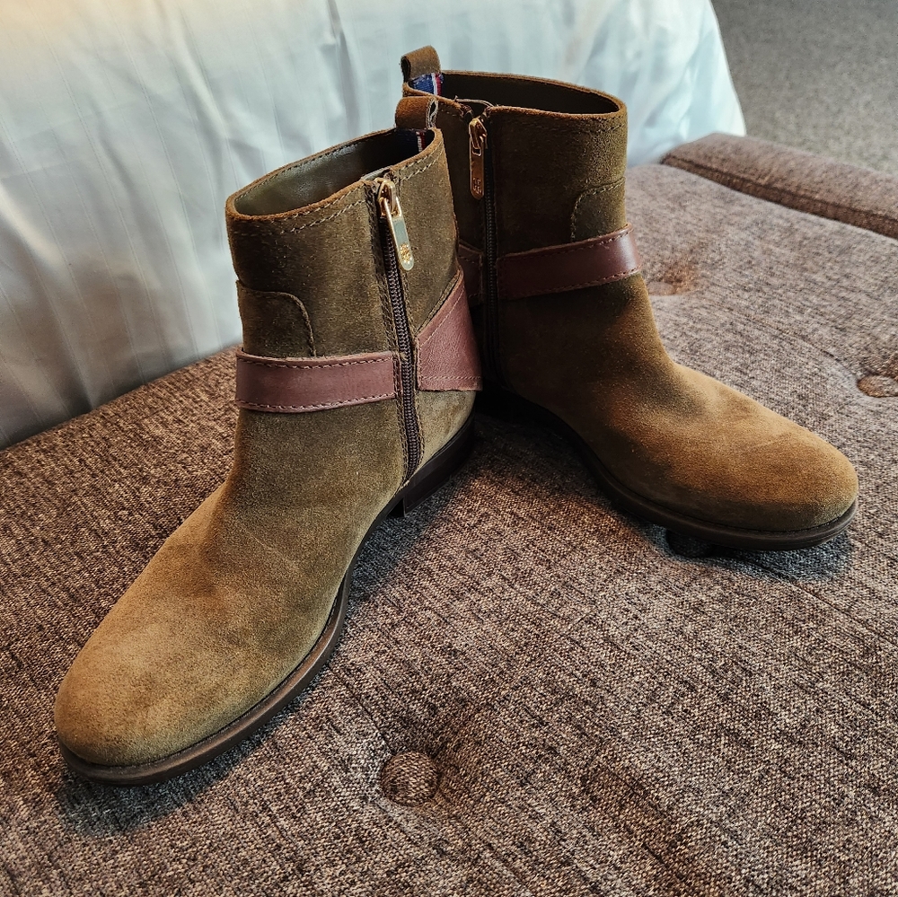 Tommy Hilfiger Safire Suede & Leather Booties